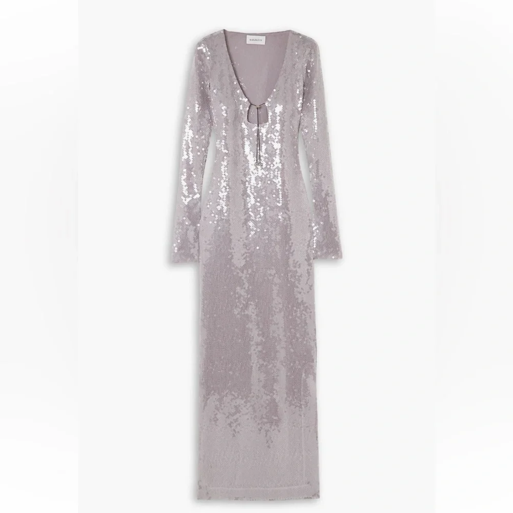 16ARLINGTON
Solaria sequined stretch-tulle maxi dress sz UK 14 - Picture 3 of 4